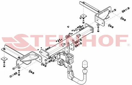 Фаркоп Steinhof для Opel Astra J GTC 2010-2016 Арт.O-104 O-104 в Новосибирск