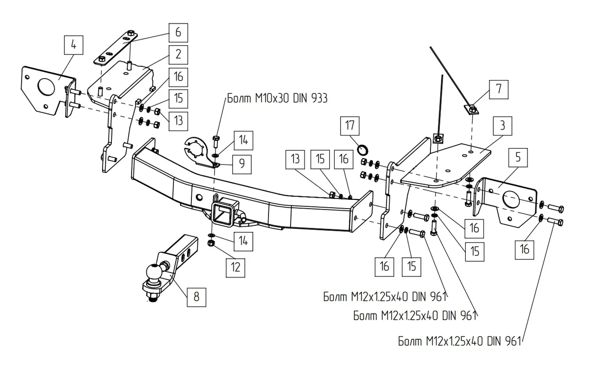 Фаркоп TowRus для GAC GS8 2021- Арт. 109182 109182 в Новосибирск Фаркоп TowRus для GAC GS8 2021- Арт. 109182 109182 в Новосибирск