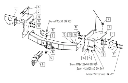 Фаркоп TowRus для GAC GS8 2021- Арт. 109182 109182 в Новосибирск