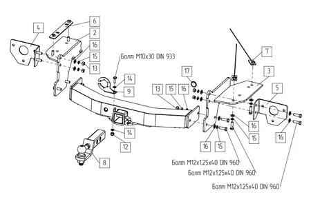 Фаркоп TowRus для GAC GS8 2021- Арт. 109183 109183 в Новосибирск