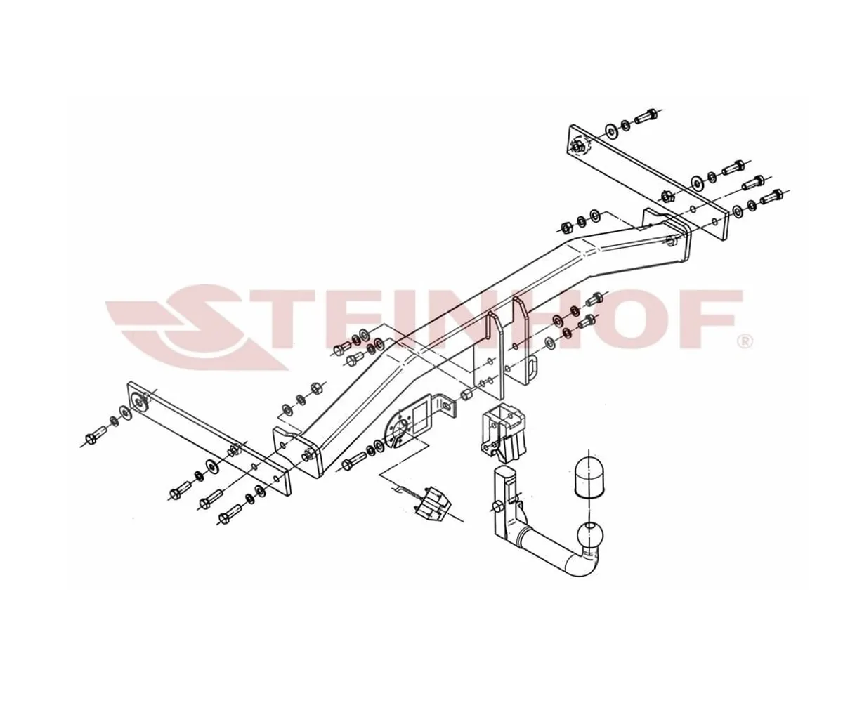 Фаркоп Steinhof для Volkswagen Tiguan 2007-2015 V-129 в Новосибирск Фаркоп Steinhof для Volkswagen Tiguan 2007-2015 V-129 в Новосибирск
