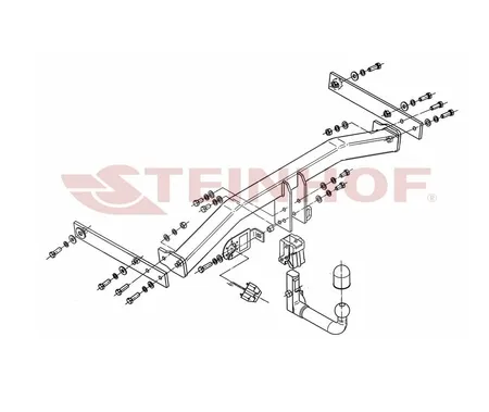Фаркоп Steinhof для Volkswagen Tiguan 2007-2015 V-129 в Новосибирск