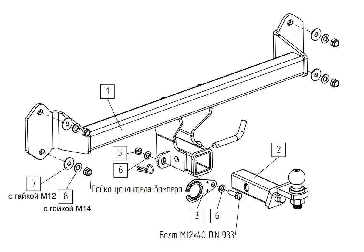 Фаркоп TowRus для BMW iX1 2022-  049113 в Новосибирск