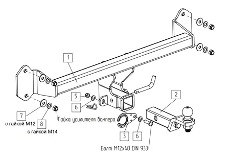 Фаркоп TowRus для BMW iX1 2022-  049113 в Новосибирск