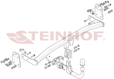 Фаркоп Steinhof для Hyundai Kona 2017-2023, (кроме N-Line и ADBlue) H-266 в Новосибирск