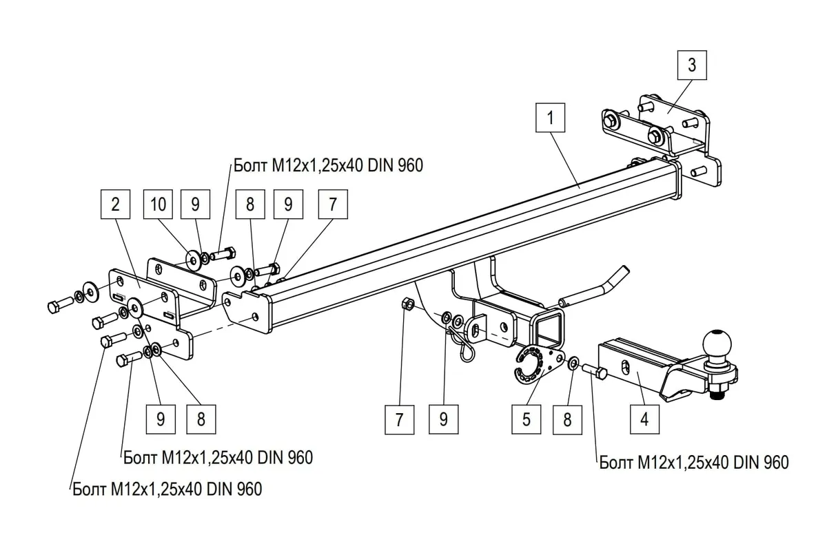 Фаркоп TowRus для Jeland J7 2026- 269086 в Новосибирск