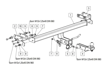 Фаркоп TowRus для Jeland J7 2026- 269086 в Новосибирск
