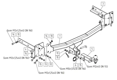 Фаркоп TowRus для LiXiang L6 2024- Арт. 288194 288194 в Новосибирск