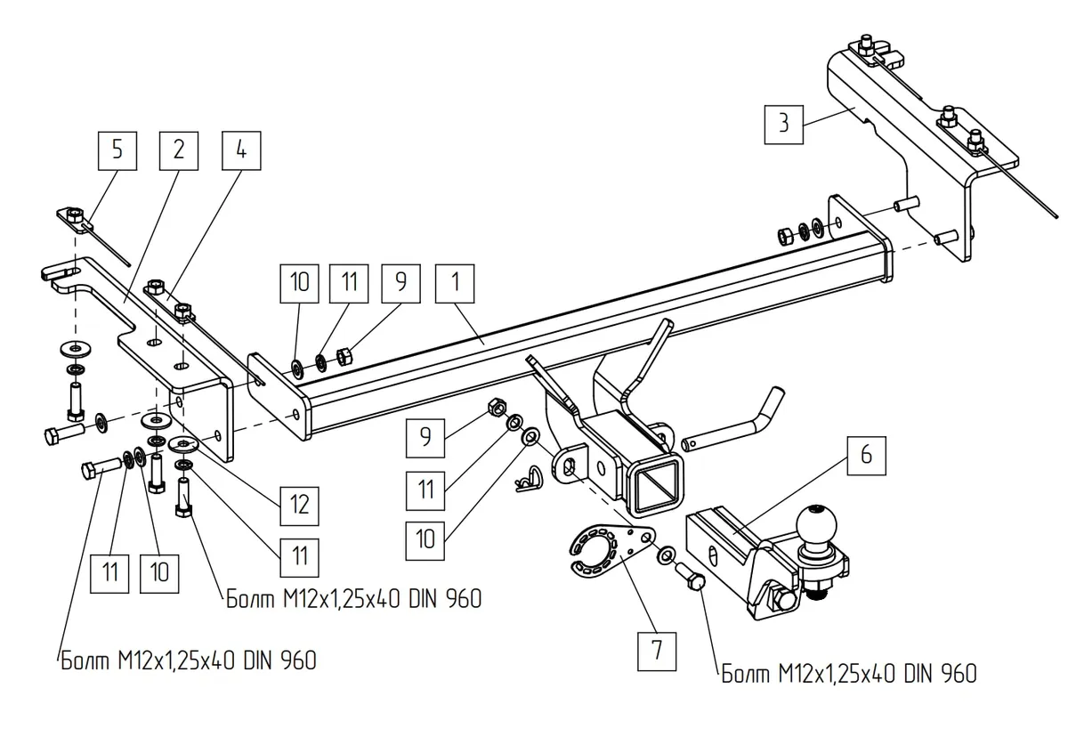 Фаркоп TowRus для Belgee X50 2023- 299413 в Новосибирск
