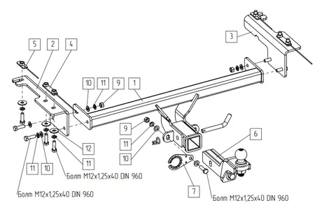 Фаркоп TowRus для Belgee X50 2023- 299413 в Новосибирск